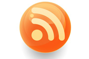 glossy round rss icon