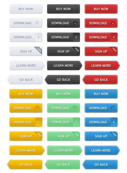 Free PSD Web Buttons