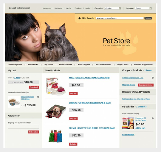 Pet Store Magento Template