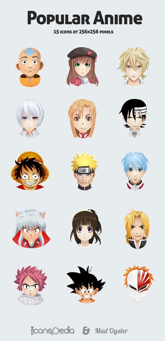 Popular Anime Icons | IconsPedia